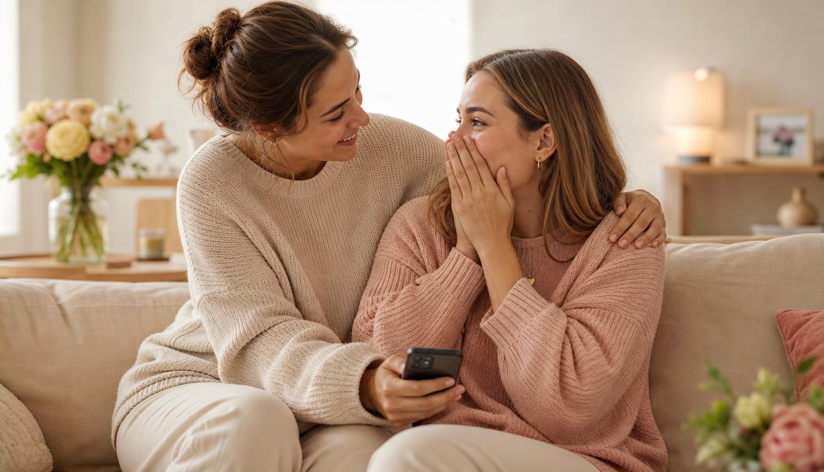 Zwei Menschen in einem herzlichen Dankesmoment – persönliches Danke-Lied